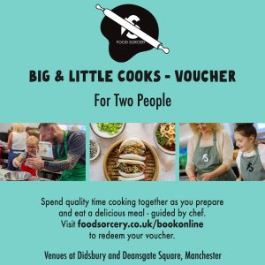 image of cookery gift voucher for big and little cooks parent and child cooking
