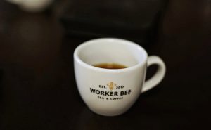 image of espresso worker bee coffee I love manchester and Forever Manchester charities at Food Sorcery 100 club