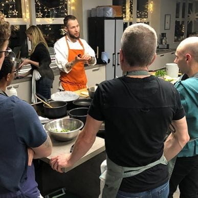 image of class cooking at food sorcery manchester