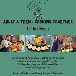 image of parent and teen cookery gift voucher
