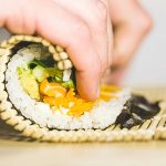 image of sushi making cookery class at the cookery school didsbury near wilmslow Cheshire