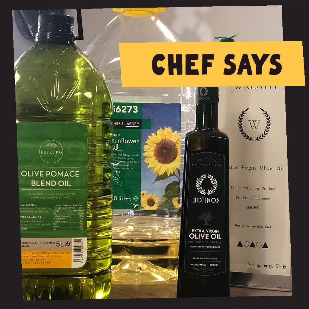 image of how to choose the correct oil by chef