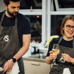 image of couple at a cookery class at Food Sorcery Manchester
