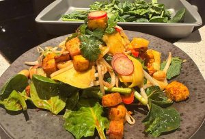 image of rojak made at a Malaysian corporate event at Food Sorcery Manchester